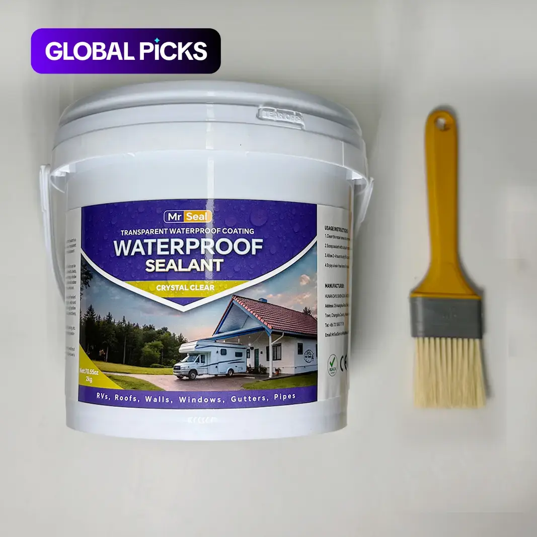 Transparent Waterproof Sealing Paint (Available in 1 kg/2 kg/3 kg/5 kg Sizes), High-Quality Gel Coating and Waterproof Bond Seal, Sealant for Water-Resistant Applications, Bathroom Seals, Caulking, Door Sealer, Durable and Long-Lasting #GLOBAL PICKS