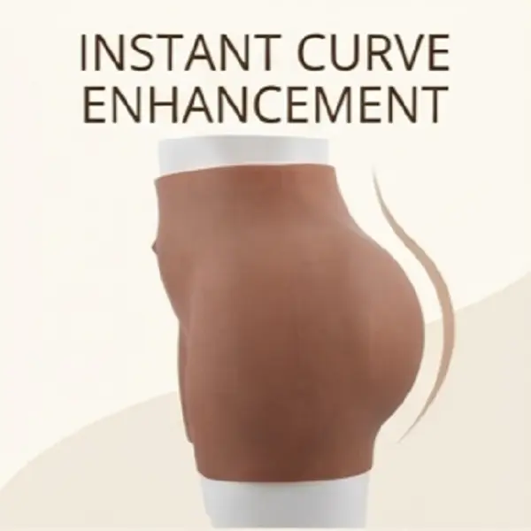 Silicone shaping shorts — high elasticity and a pleasant feel, smooths the abdomen and lifts the buttocks upward, soft, low-irritation padding, voluminous silhouette with no visible lines underneath.