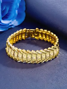 Snake Bone Flower Chain Hip Hop Bracelet, Sparkling Synthetic Gems, Unisex Luxury Jewelry, All Seasons Fashion Accessory, Low Allergy, Perfect Gift