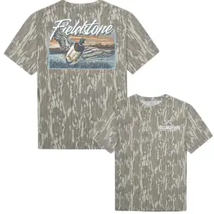 Fieldstone Tee Camo Shirt, Mossy Oak Washed Bottomland Mallard Tee, Hunting Shirt, Gift for Dad, Gift For him, Hunting Season Shirt