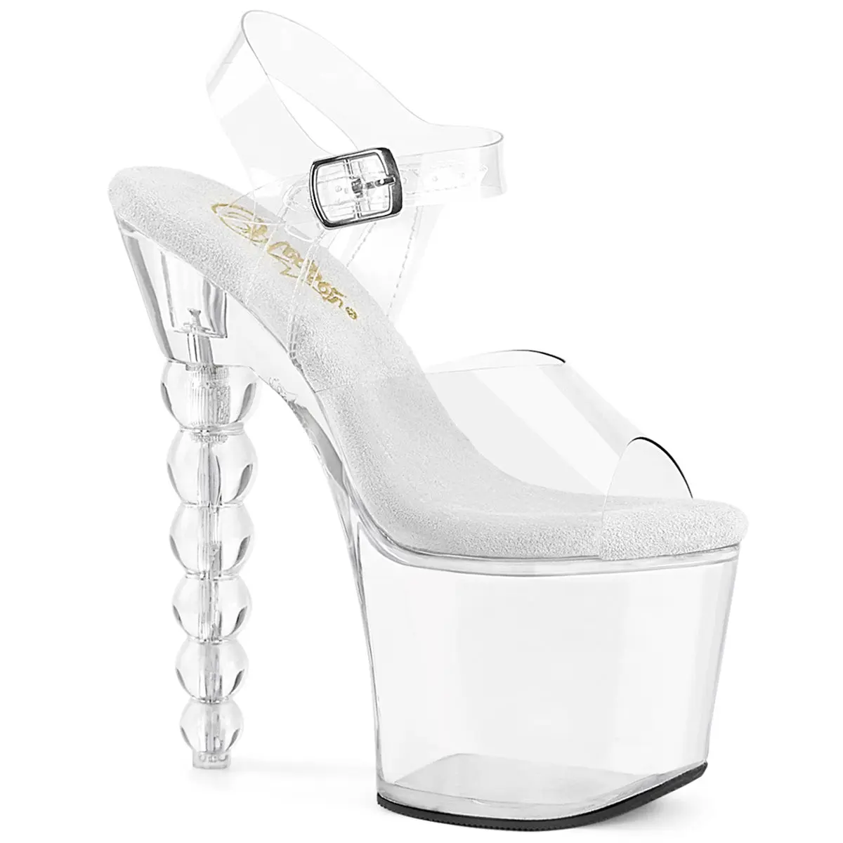7 Inch Heel BLISS-708 Clear Platform Sandal