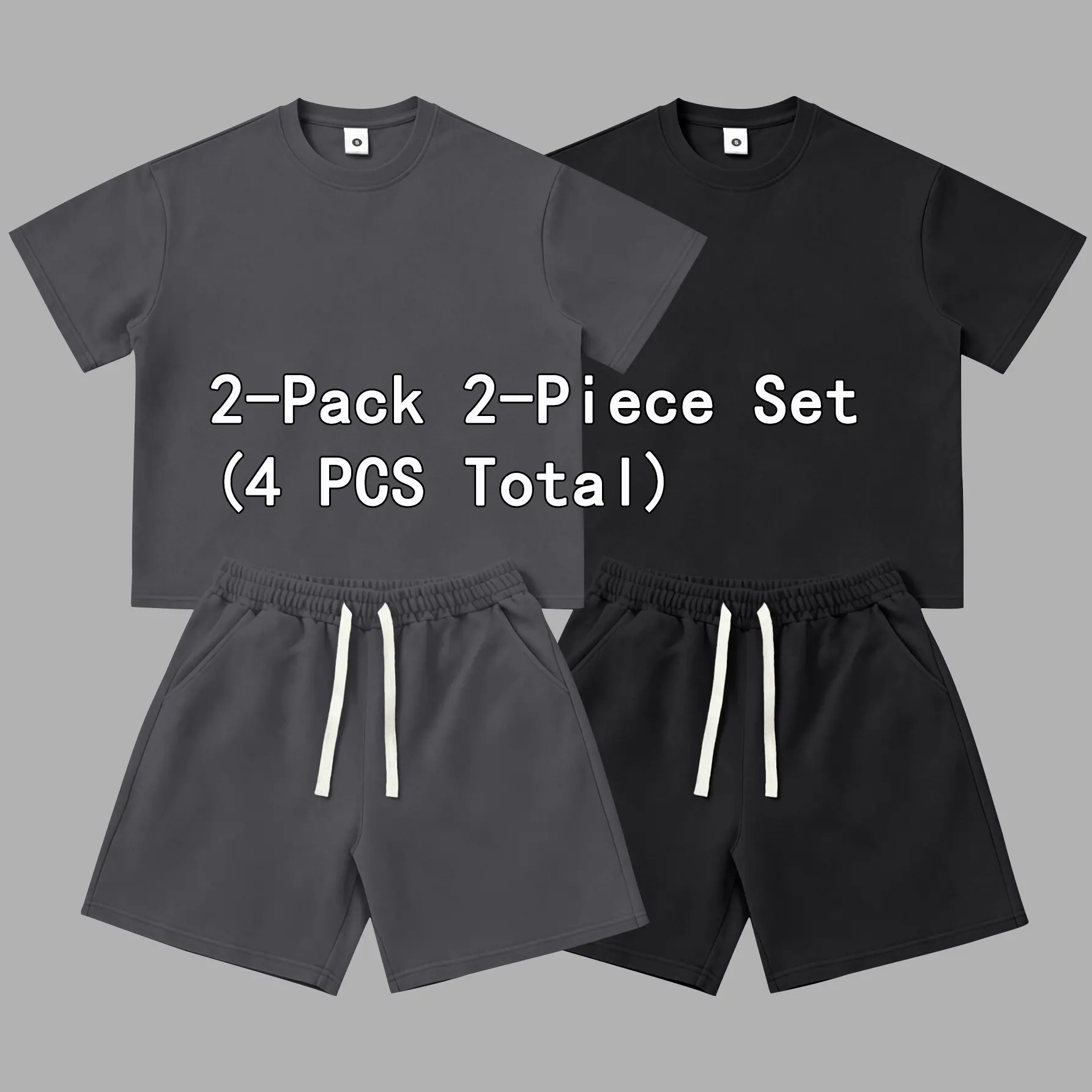 Dark Gray + Black (2-Pack)