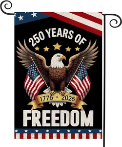 250 Anniversary Usa Garden Flags for Outside, 250 Anniversary USA Flag with Eagle Design, 1776-2026 Patriotic 4th of July Decorations Yard Sign Double-Sided Waterproof Flag 12x18 Inch 250 Year American Flag