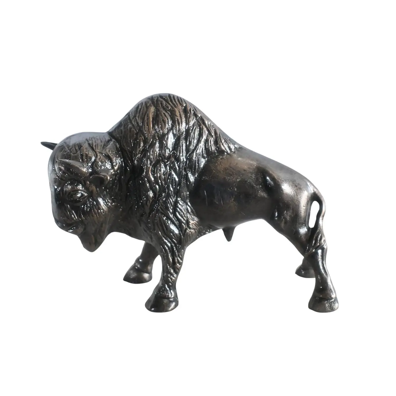 Charging American Bison Buffalo Aluminum Wildlife Statue 23"x8"x16"H