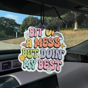 Car Air Freshener Ornament, Car Rear-view Mirror Hanging Aromatherapy Tablet Decoration, Car Interior Decoration Accessories, Car Accessory, Car Fragrance