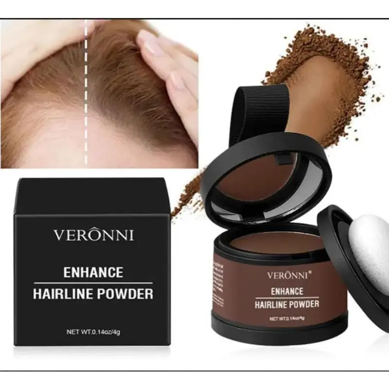 Instant Coverage Hairline Powder - Waterproof Puff Stick for Roots & Brows, Nourishing Squalane Formula for Gray Hair, Compact Stick Form, Cover Gray Hair Solutions