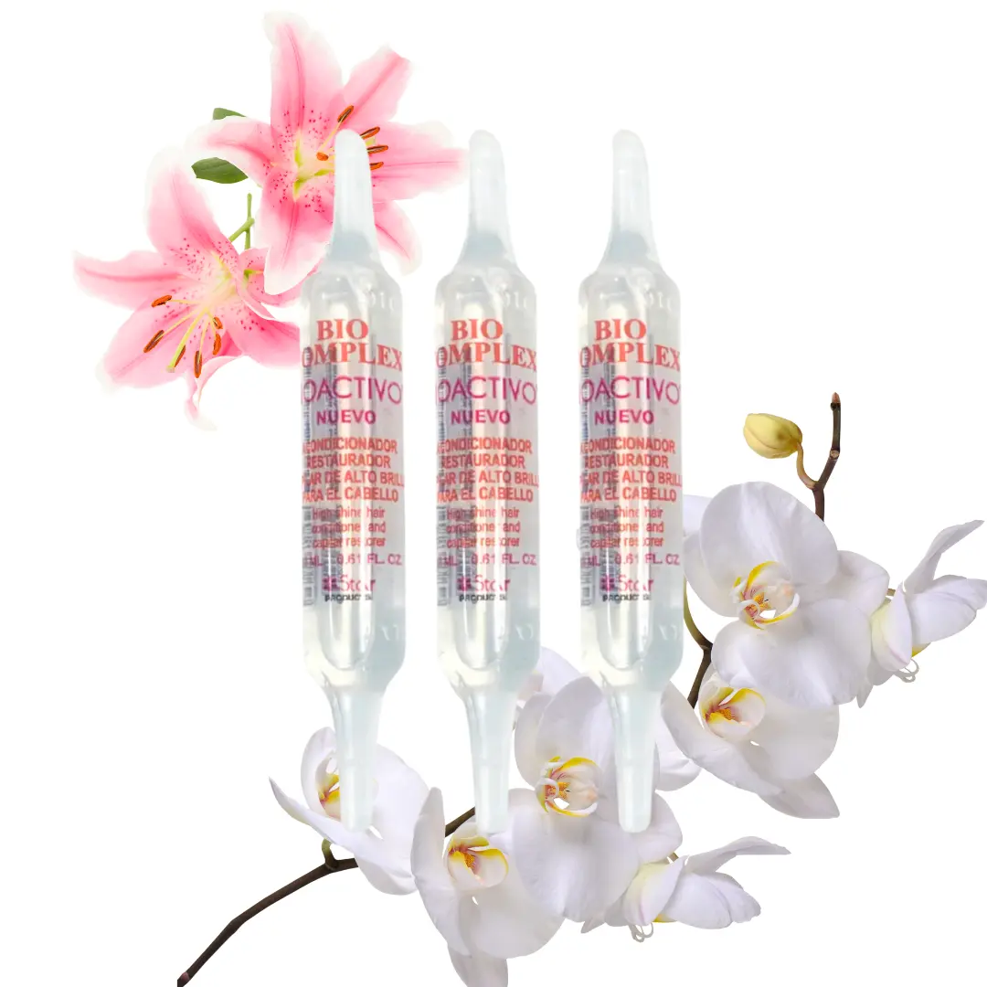 Bioactivo Bio Complex Ampoules - Dominican High Shine Hair Conditioner - 3 Count Variations Smooth Haircare Repair