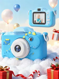 【2026 Upgrade】Kids Selfie Camera – HD Video Camcorder with Cute Silicone Case, Rechargeable Battery, Perfect Birthday or Holiday Gift for Boys & Girls 3-12