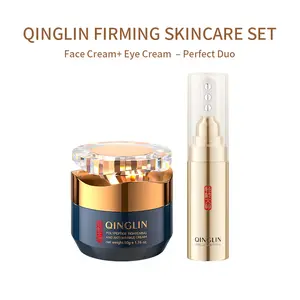 QINGLIN Youthful Glow Duo | Peptide Face Cream (1.7 oz) & Firming Eye Cream (0.88 oz) Set for Smooth & Radiant Skin