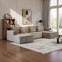 Light gray + ottoman + 7 pillows