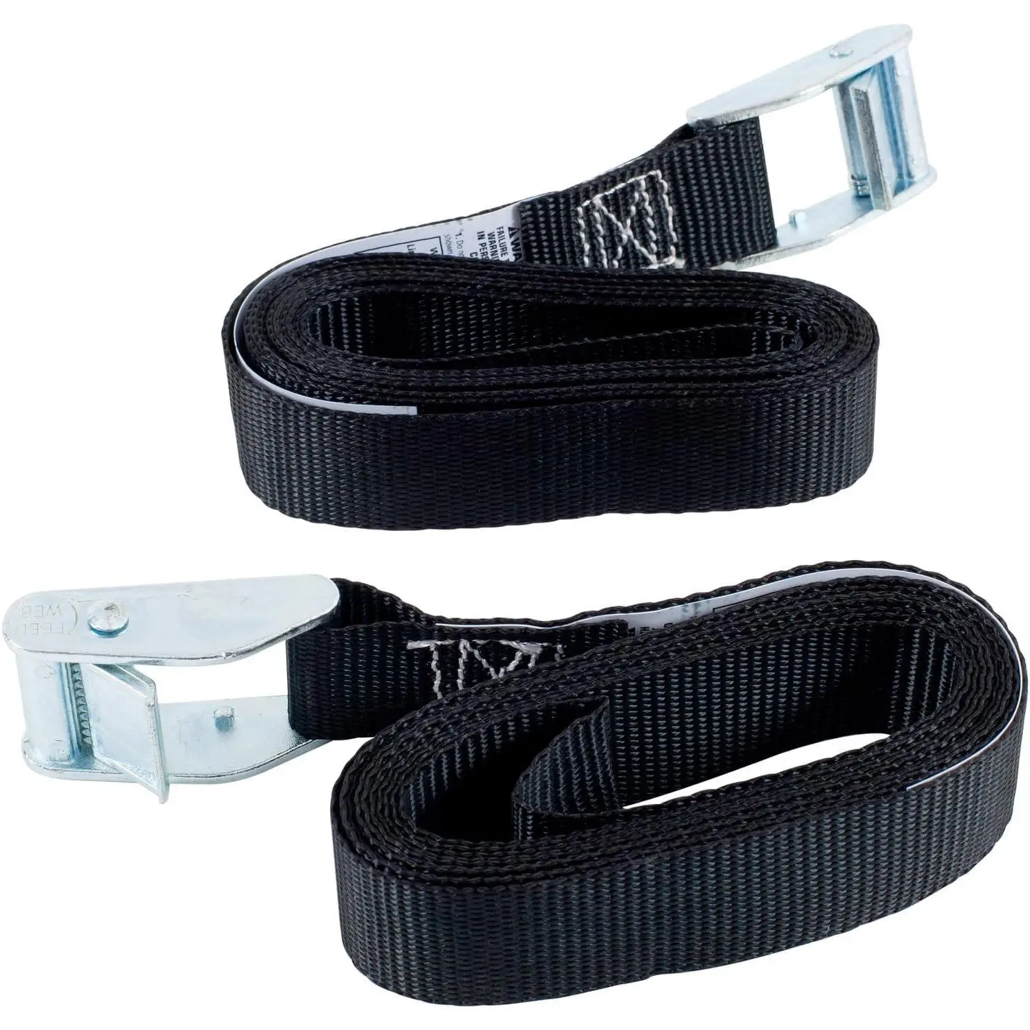 Cargo Lashing Strap 8' 2 Pack 200 lbs Working Load 600 lbs Break Strength Polypropylene Cam Buckles Solutions