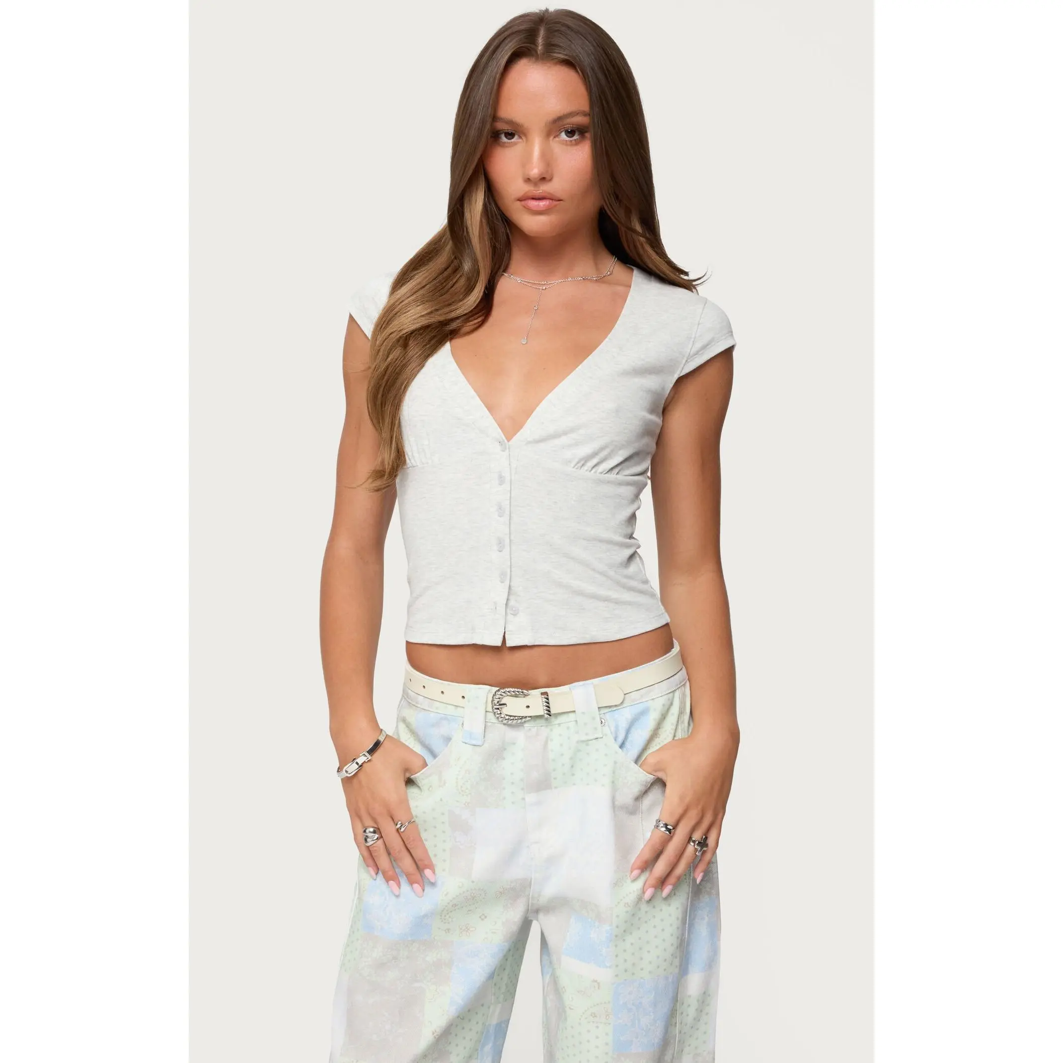 Edikted Women's Alza Button Up Top