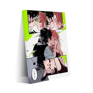 Japanese Lesbian Comics, The Guy She Was Interested in Wasn't A Guy at All Art Poster22Wall Art Canvas Print Bedroom Living Room Decor