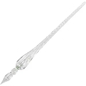 Glass Dip Pen  Calligraphy Pen Signature Dipped Pen for Artist Women Men Teens,Writing Drawing Decoration Gifts (Transparent)