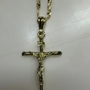 christ On The Cross small chain gold-plated 18"inches