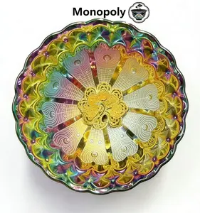 Iridescent Peacock-themed Glass Jianzhan Tea Cup, Auspicious Lucky Gongfu Master Cup