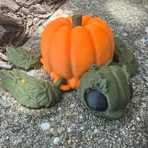3D printed Halloween pumpkin turtle home decor box