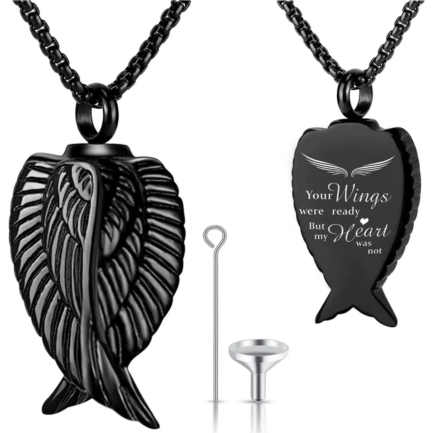 Fishing Hook Urn Necklace for Ashes Stainless Steel Cremation  Always in My Heart Ashes Necklaces Memorial Keepsake for Men