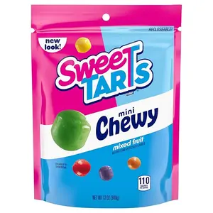 Sweetarts Mini Chewy Candy Mixed Fruit 12 oz Bag New Look Reclosable Packaging USA Made Delightful Assorted Flavors