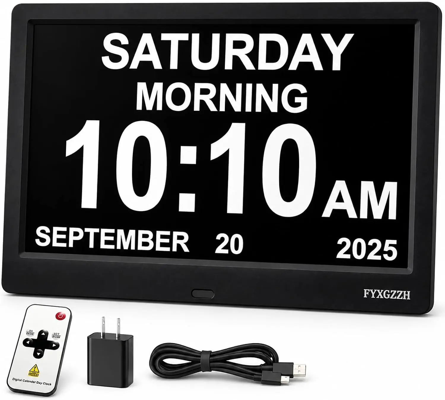 11.5'' Dementia Clocks for Seniors, with Day Date Time, 20 Reminders, DST