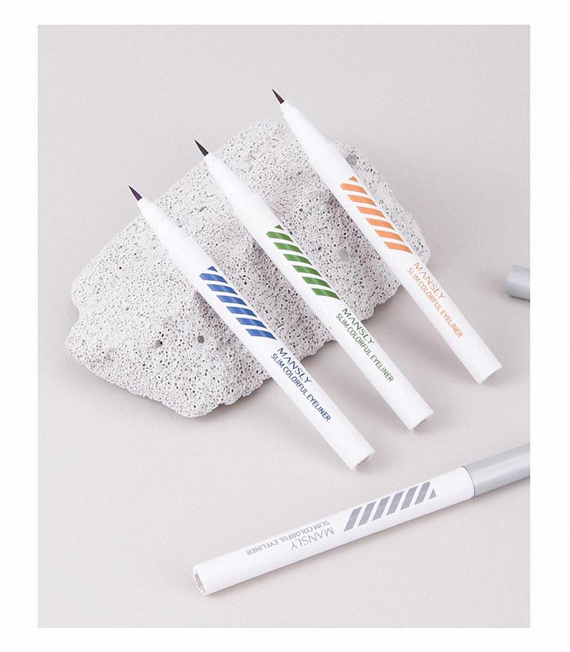 MANSLY Slim Colorful Liquid Eyeliner Pen Waterproof & Smudge-Proof Ultra-Fine Precision Tip for Defined Lines Long-Lasting All-Day Wear Eye Makeup Matte Eyeliner Set Buy 1 Take 1 al teyeliner