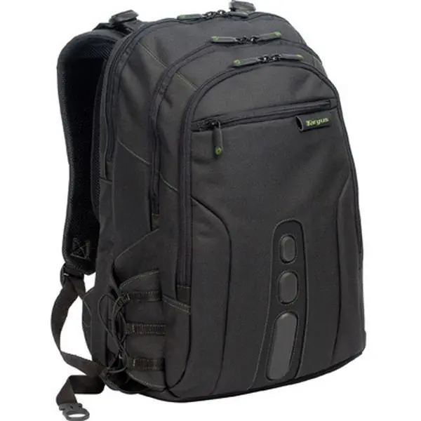 Targus TBB013US Spruce EcoSmart Adjustable Backpack - Eco-Friendly, PVC-Free, Quick Access, Recycled Polyester, Sporty Look Automotive Car Interior Accessory for Adult Car Owners (Nickel-Free Hardware, 15.6" Widescreen Compatibility, Fewer Toxins Emitted)