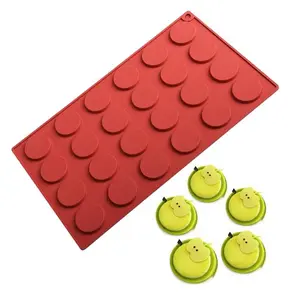 24-hole Silicone Chocolate Mold (1 Count), Non-stick Round Chocolate Mold, Baking Mold for Cake, Cookie, Chocolate, Dessert