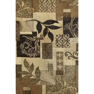 Brown Jacquard Upholstery