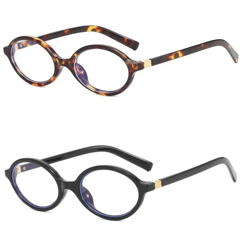 Women's & Unisex Vintage Style Blue Light Blocking Glasses 2-Pack - Small Oval Flat Top, AC Lenses, PC Frame, Universal Fit, Blocks Harmful Blue Light, Reduces Eye Fatigue, Classical Daily Home Office Wear, Daily Wear, Block Harmful Blue Light tiktokshopb