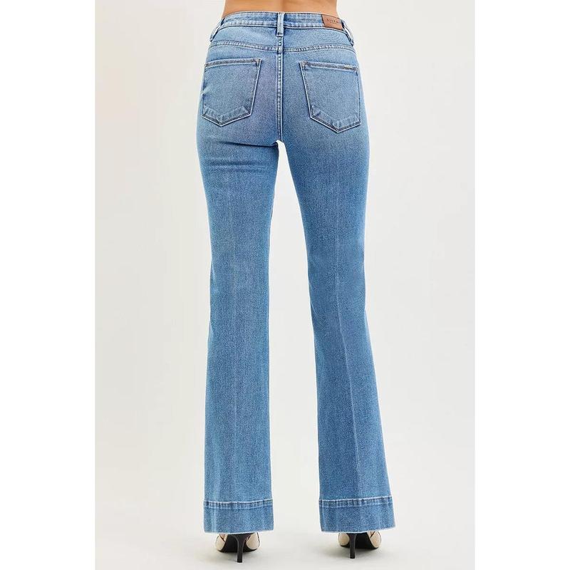 RISEN Tummy Control 4 Way Stretch Mid Rise Flare Jeans