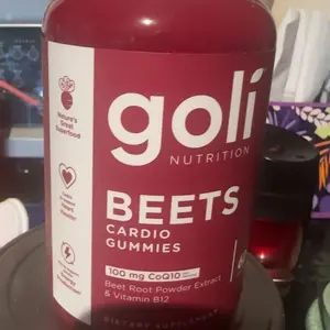 Product Review of Goli Beets Cardio Gummy - Beet Root Extract & 100mg CoQ10, Gluten-Free, Vegan, Non-GMO, and Gelatin-Free. Nature's Great Superfood from M**s