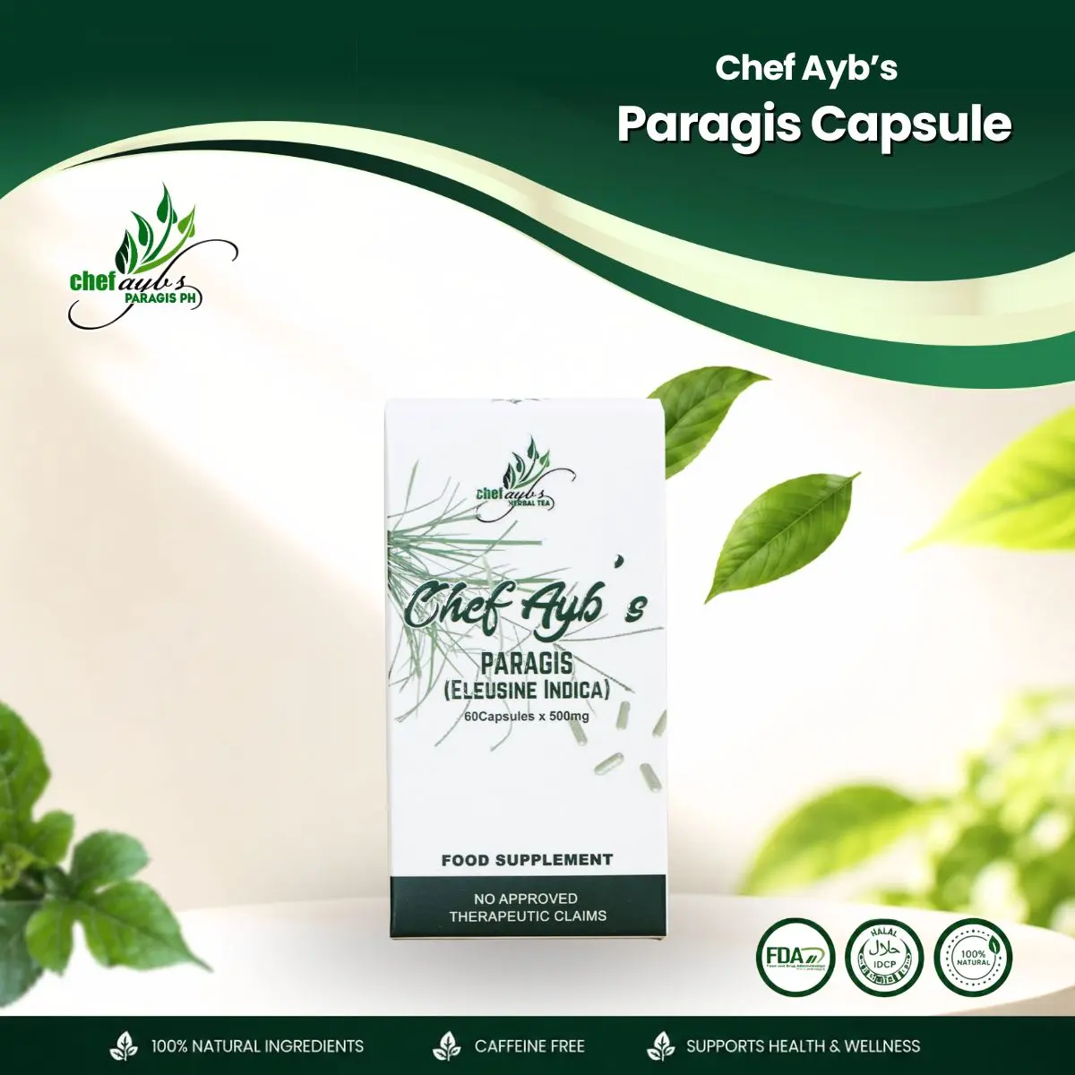 [NEW PACKAGING] Chef Ayb's Paragis Capsules - 60 Capsules x 500mg, Pure Ingredients, Easy to Consume, Simple Supplement for Daily Use, Healthcare & Fitness Edible Dietary