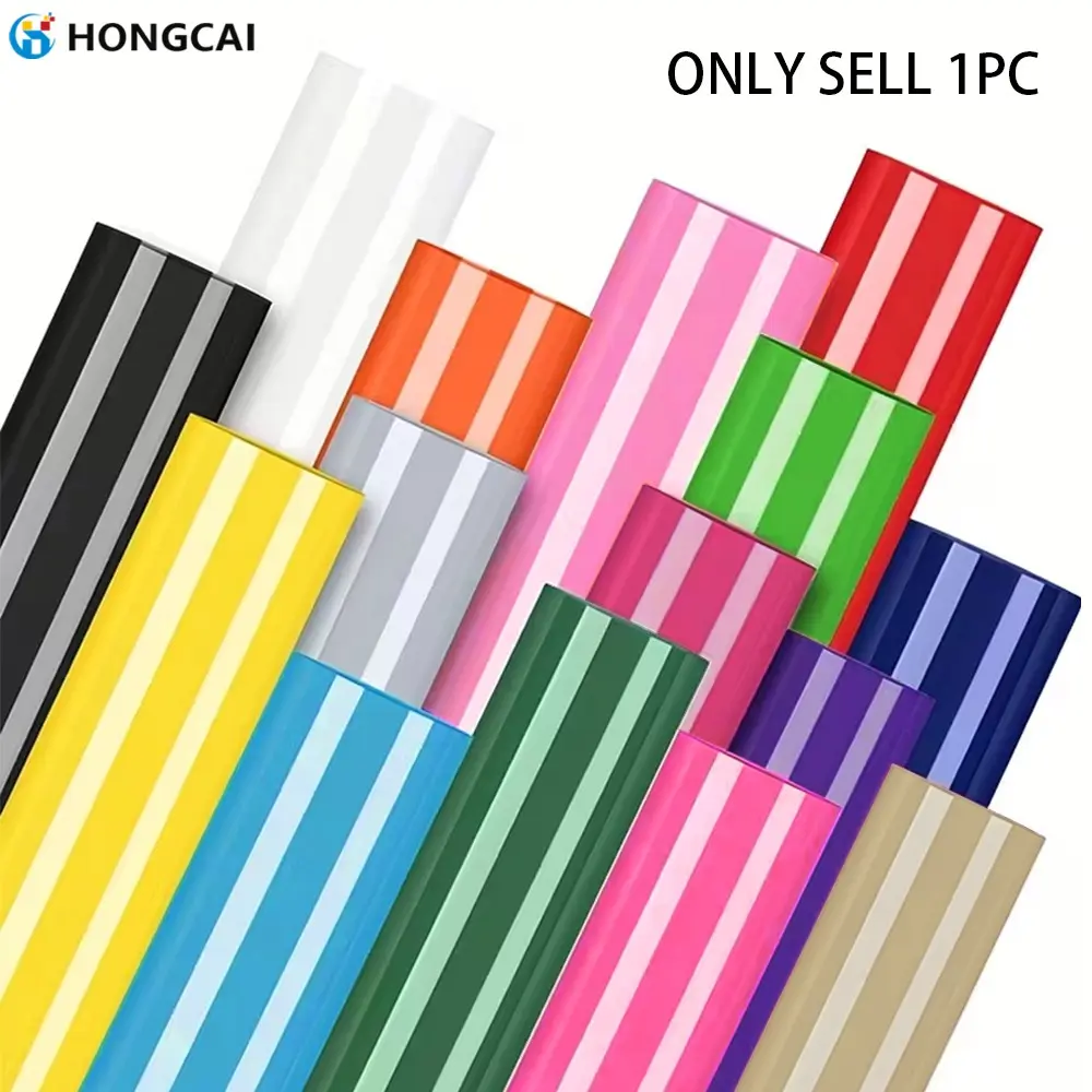 Multicolor PVC Heat Transfer Vinyl Roll 30.5cm X 90cm, DIY Heat Press Design Transfer Film for T-Shirts and Crafts, Easy to Cut and Vibrant Colors