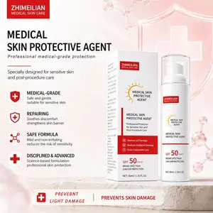Medical SPF50 PA sunscreen lightweight texture, produced in a sterile environment summer skincare protection sun protection, repairs damaged skin, suitable for sensitive skin! Free of alcohol, fragrance, or colorants, does not cause redness or irritation.