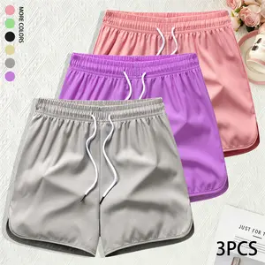 3-pack women’s shorts for spring/summer outdoor sports—comfortable, breathable, high stretch; quick-drying four-way stretch fabric; relaxed fit; machine washable; suitable for spring/summer/autumn.
