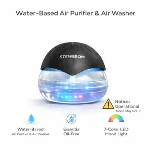 Stewerom Air Purifier for Home Office & Bedroom with Water Filter Ionizer Aromatherapy Diffuser Essential Oil Fresh Air Purifying Device
