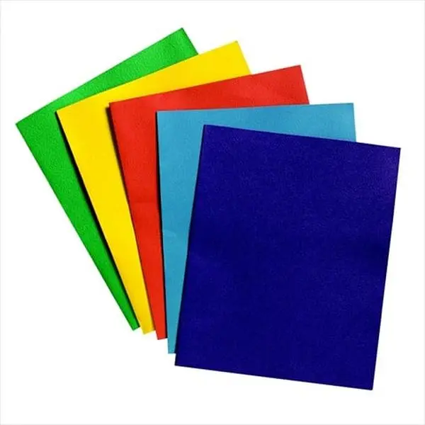 School Smart Heavy Duty Faux Leather Folder - 11 L x 8-1/2 W In, Edges Double Reinforced, 3-Side Enclosed Pockets - 25-Pack, Red (Model 084895)
