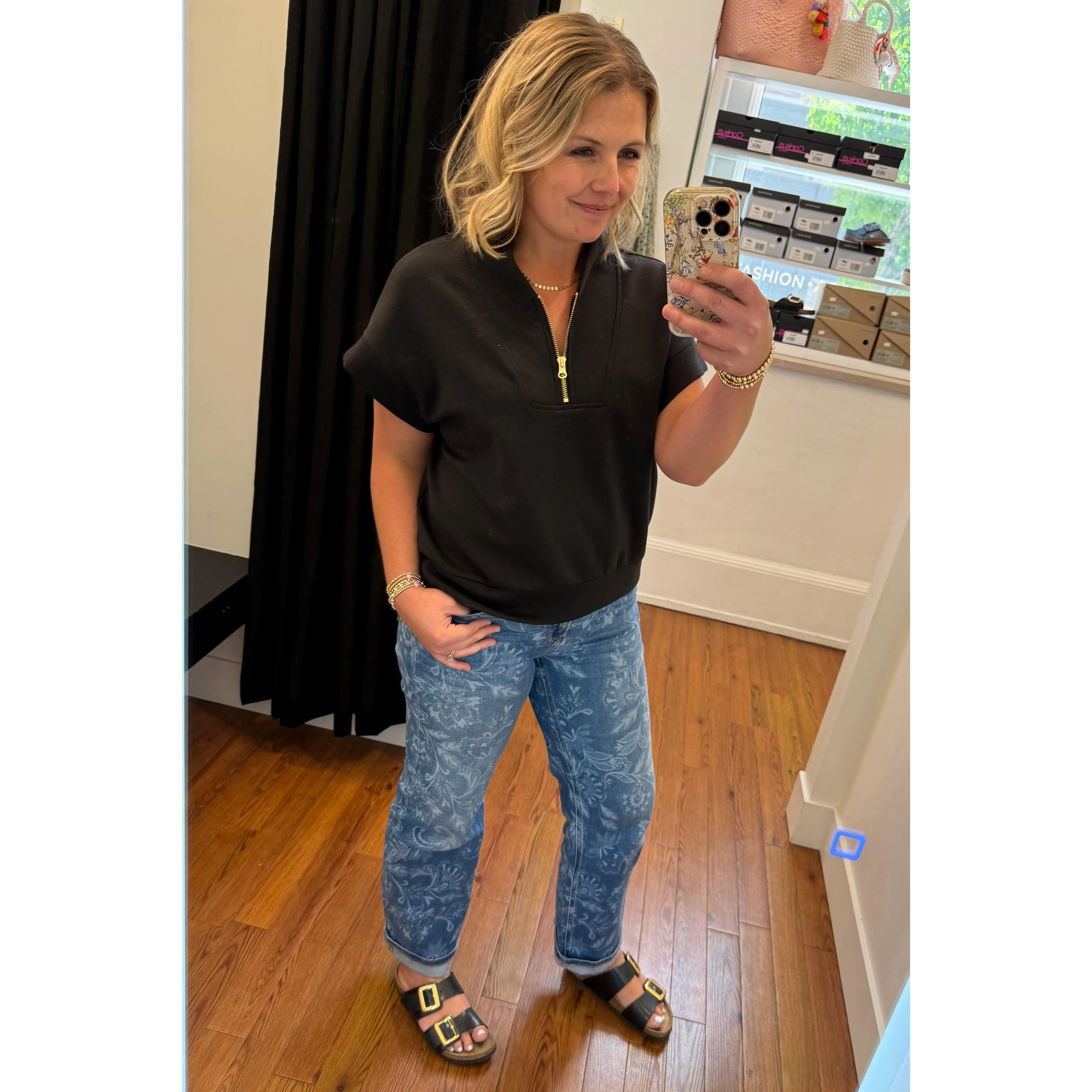 Paisley Straight Jeans
