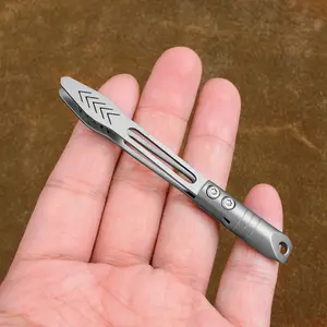 Titanium Alloy Mini Tweezers Clip, Portable Keychain Tool, Compact and Durable, Ideal for Precision Tasks, Perfect for Travel and Home Use