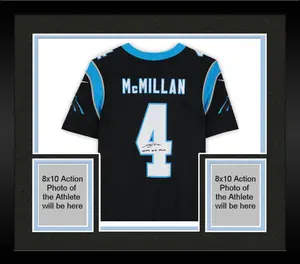 Framed Tetairoa McMillan Carolina Panthers Autographed Nike Black Vapor Fuse Limited Jersey with "2025 #8 Pick" Inscription - Fanatics Authentic Certified
