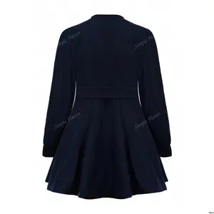 Smock Drop Shoulder Pleated Hem Dress