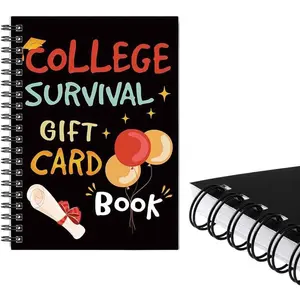 College Survival Gift Card Book 2026, 7 x 5 Inch College Gift Card Book,Graduation Gifts CardBook Colleges Survival Booklet Organizer Leaving Home Care Package Cash Holder (1)