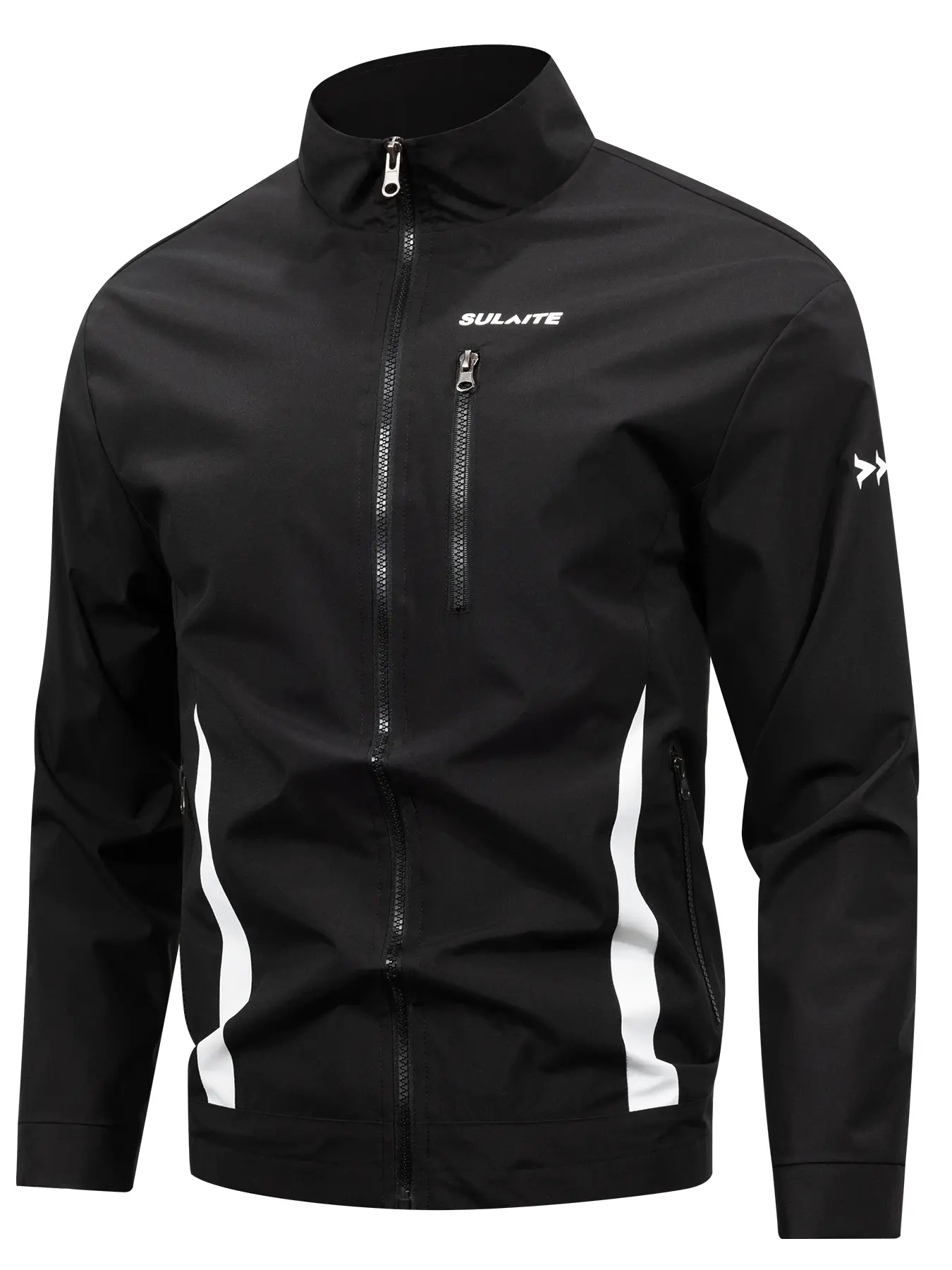 Men's Classic Racing Jacket, Long Sleeve, Vintage Car Design, Casual Letter Print Patchwork, All-Season Versatile Outerwear
