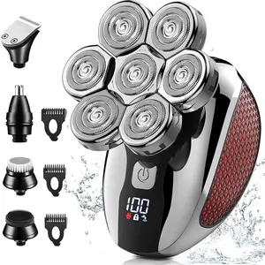 Men's 7-Blade Razor 5-in-one Multi-functional Electric Beard Knife Hairdressing and Shaving Machine