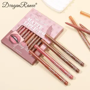 12pcs Matte Lip Liner Pencil Set, Long-Lasting Nude & Lip Liners, Waterproof & Smudge-Proof, Professional Lip Contouring Kit for Women