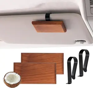 Wood Car Scents Air Freshener Visor Clips Diffuser Odors Eliminator (coconutscented,  Packs)