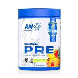 AN Performance Non-Stimulant Pre-Workout Supplement | Zero Caffeine Energy Drink Mix | Beta Alanine + Citrulline | Third-Party Tested | Informed Sport Certified | Strawberry Pineapple | 30 Servings