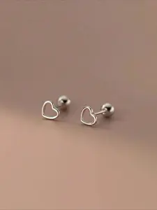 1 pair Casual Cute Minimalism Exquisite Hollowed-out Heart-shaped Earrings Fashion Earrings Ear Studs Ear Bone Stud Suitable for Both Men and Women Daily Vacation Music Festival Anniversary Gift Couple's Gift，Gift for Her