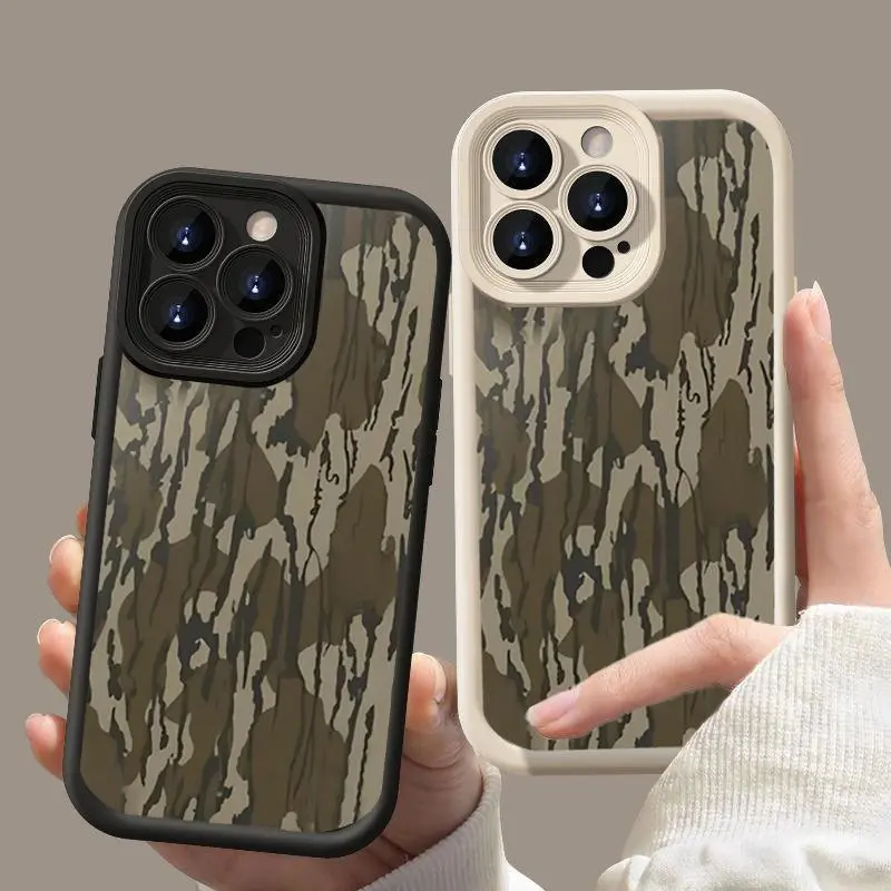 Vintage Camouflage Pattern Phone Case, TPU Shockproof Phone Protective Cover, Fashion Phone Accessories Compatible with iPhone 17 Promax 16 Plus 15 14 13 12 11 Xs Xsmax, Casing, Mother's Day Gifts.QXB236 for Samsung Galaxy S26