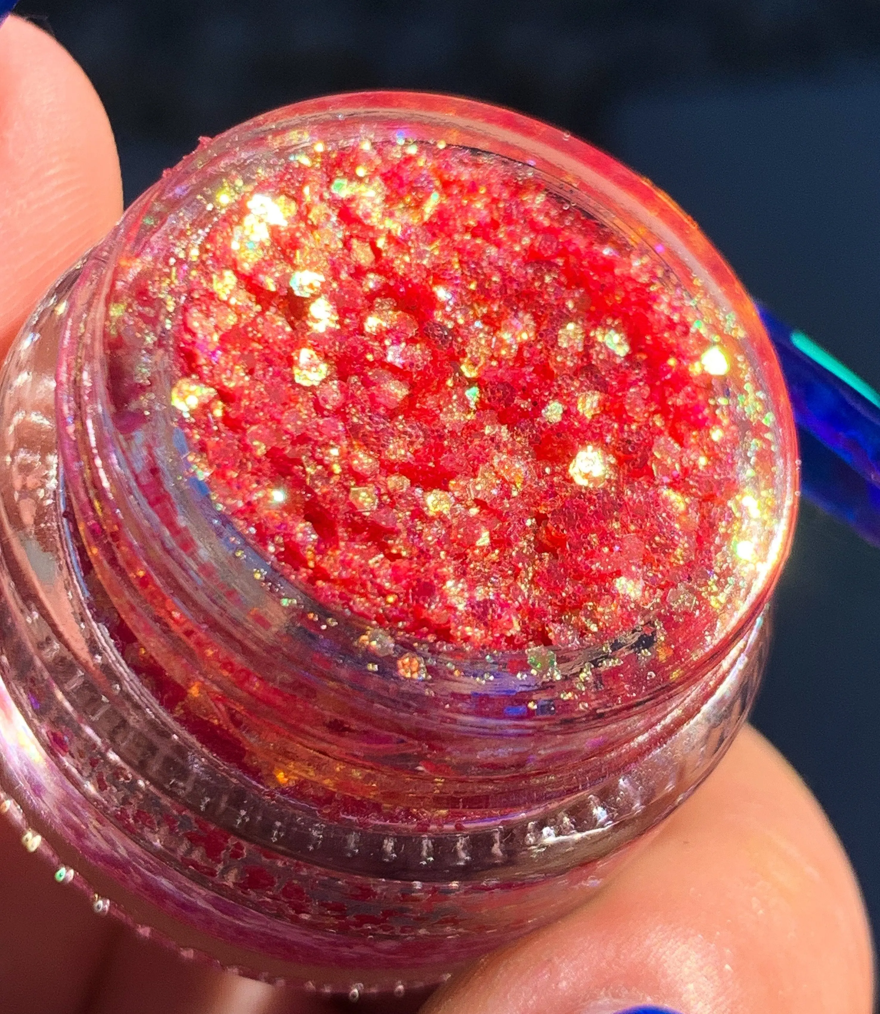 Cherry Bomb Glitter Gel - Slayfire Cosmetics Iridescent Red Cosmetic Glitter